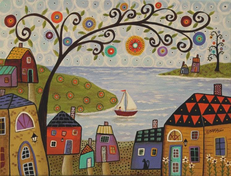 Out to Sail (Max Size/Color) counted cross stitch pattern by Karla Gerard