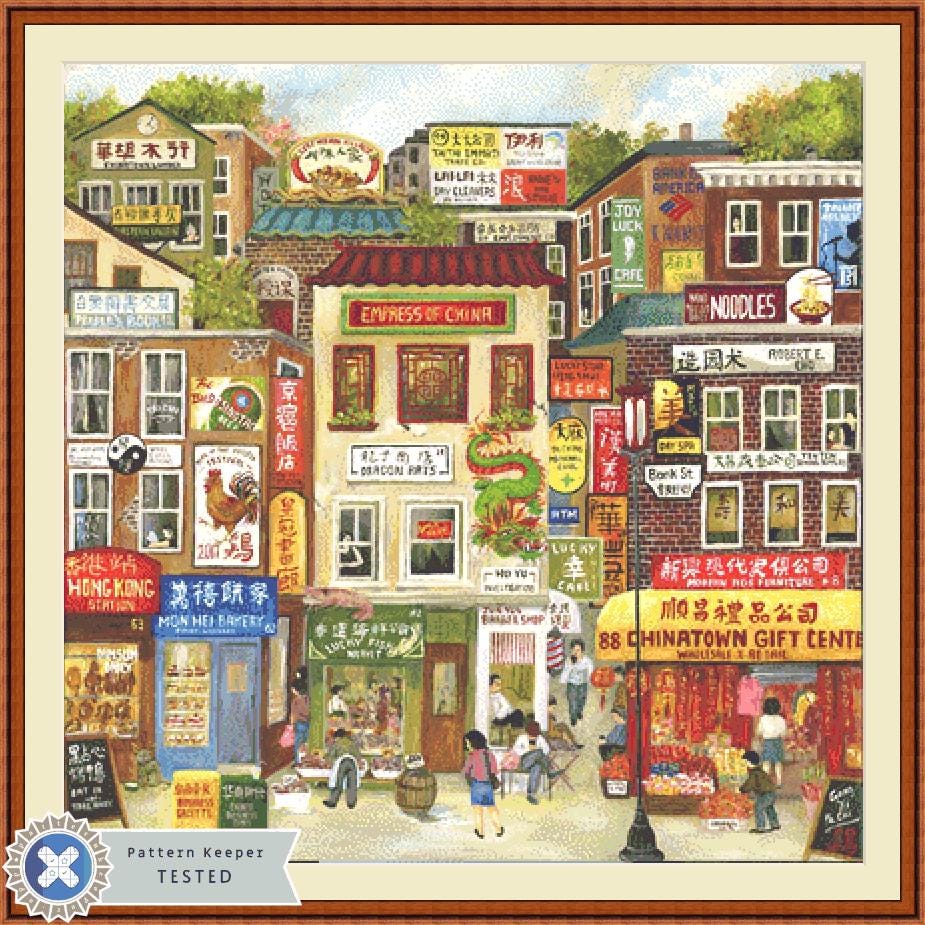 China Town counted cross stitch pattern by Gwendolyn McShepard/Ansada Art Licensing Group, LLC