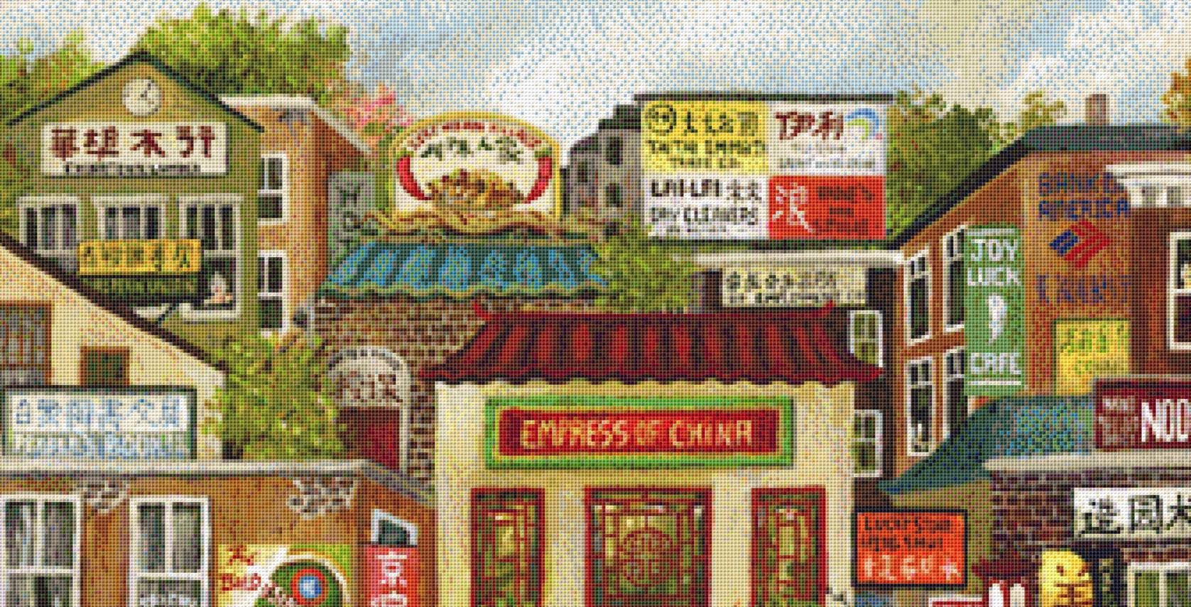 China Town counted cross stitch pattern by Gwendolyn McShepard/Ansada Art Licensing Group, LLC