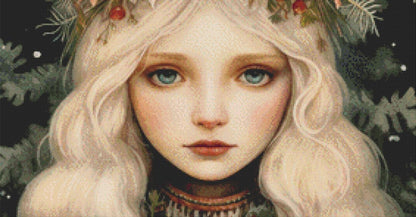 Yule Goddess No. 1 counted cross stitch pattern by DutchLadyMysticAry