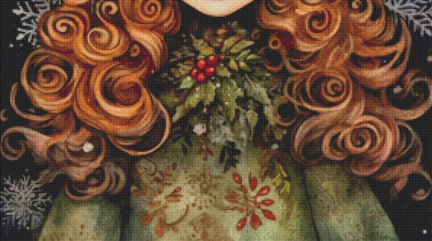 Yule Goddess No. 4 counted cross stitch pattern by DutchLadyMysticArt