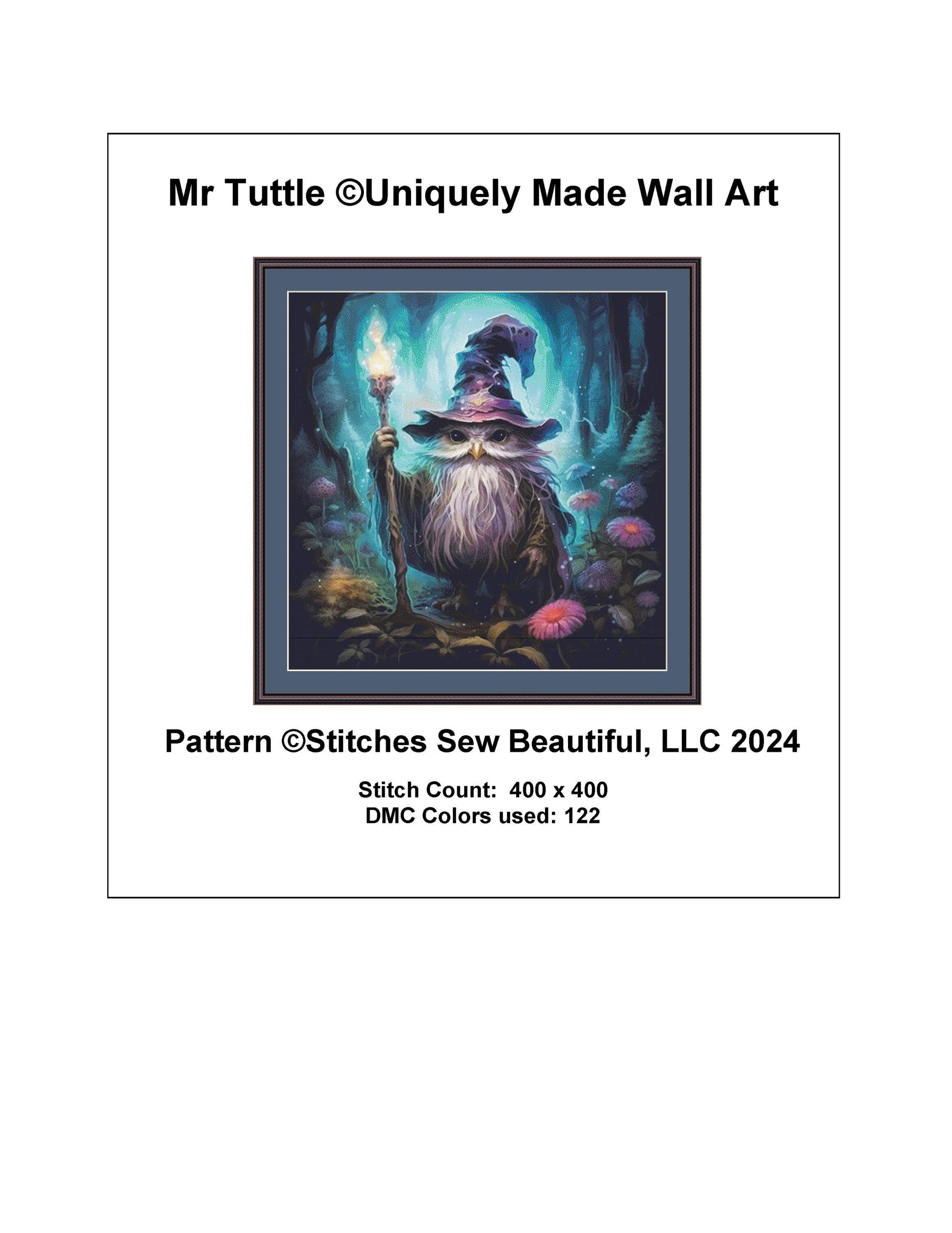 Mr Tuttle counted cross stitch pattern by UniquelyMadeWallArt