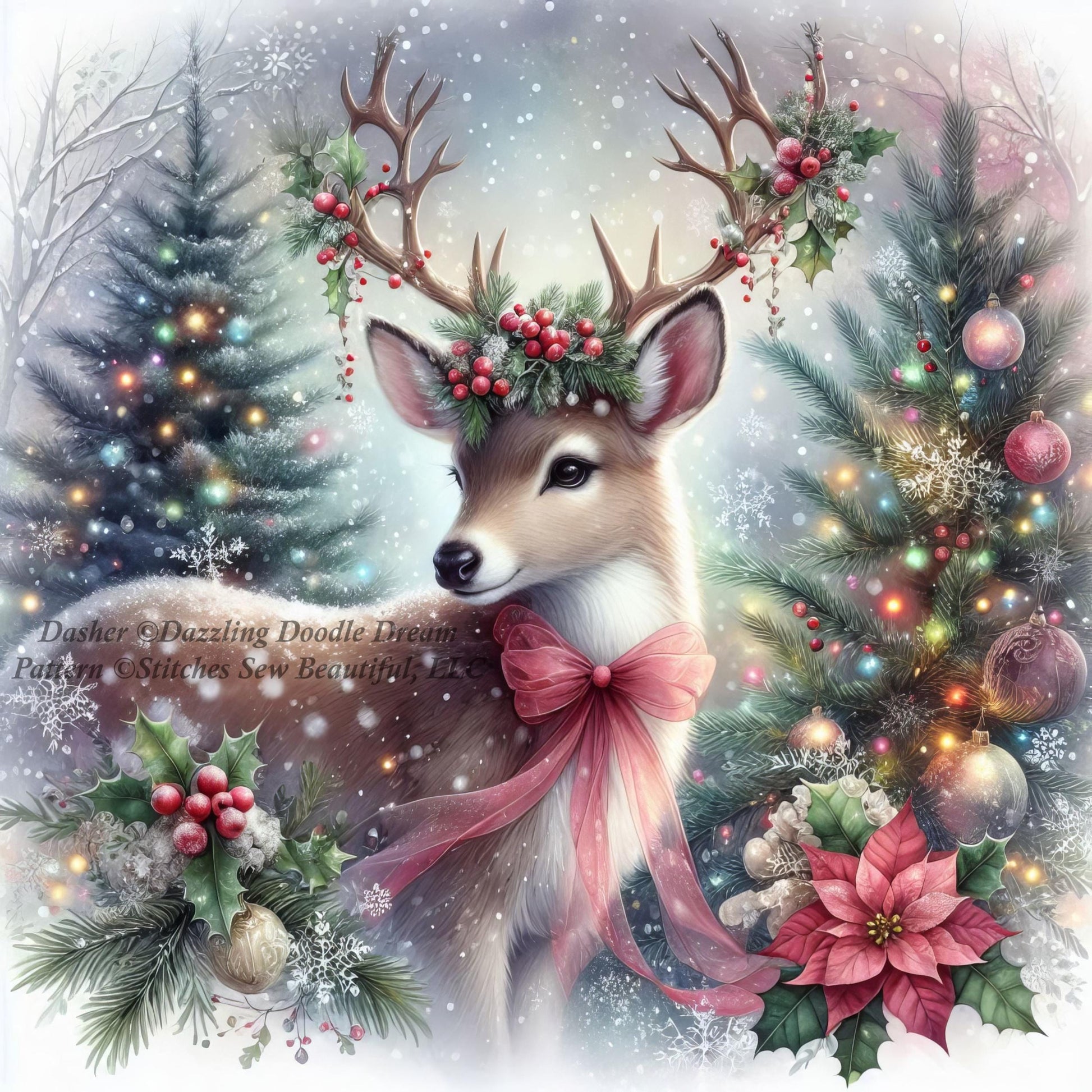 Dasher counted cross stitch pattern by DazzlingDoodleDreams