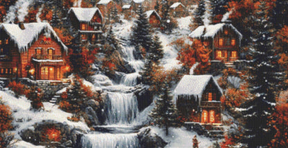 It's Winter in Santa's Town counted cross stitch pattern by Eder Jose Rosa