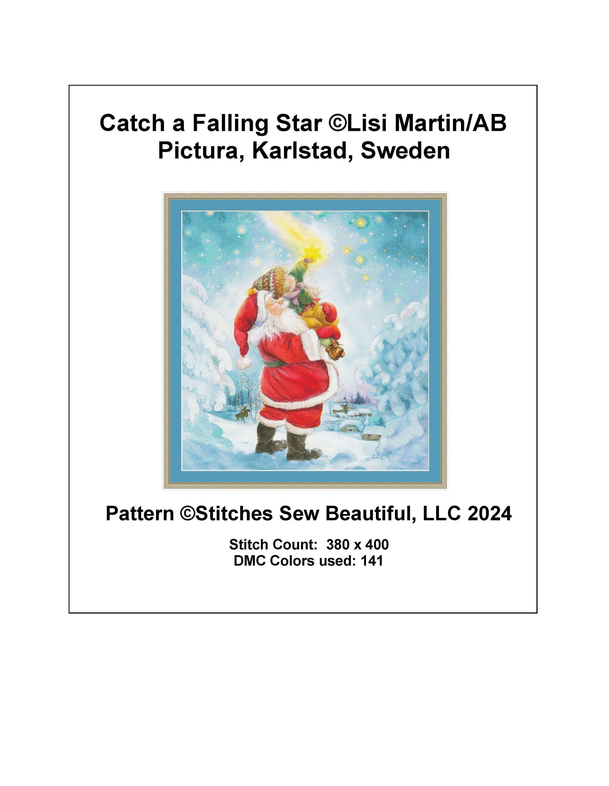 Catch a Falling Star counted cross stitch pattern by Lisi Martin/AB Pictura, Karlstad, Sweden