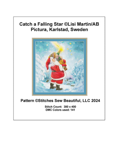 Catch a Falling Star counted cross stitch pattern by Lisi Martin/AB Pictura, Karlstad, Sweden