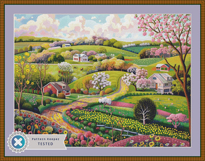 Springtime in The Countryside ©The Art Revivalist Cross Stitch Pattern