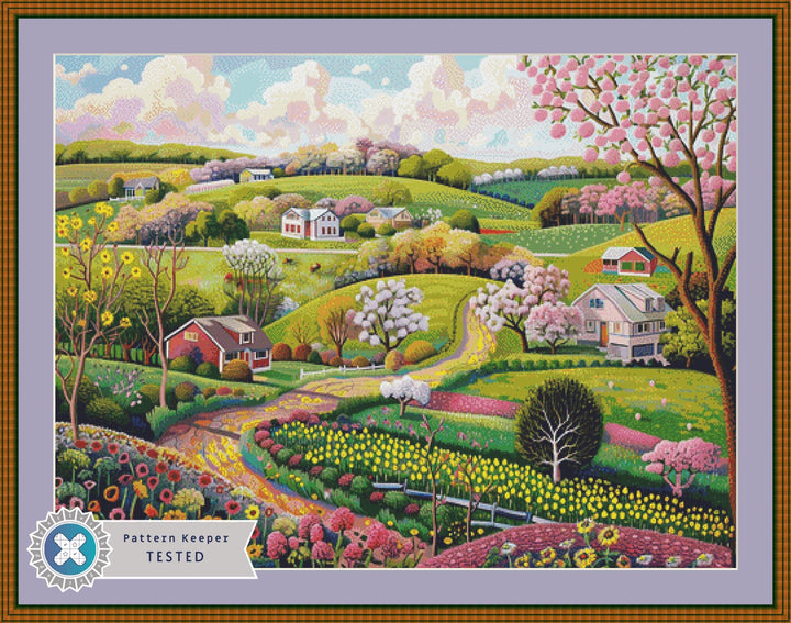 Springtime in The Countryside ©The Art Revivalist Cross Stitch Pattern