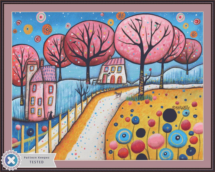 Pathway Home (Max Size/Color) counted cross stitch pattern by Karla Gerard