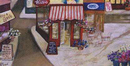 Mamas Bistro counted cross stitch pattern by Gwendolyn McShepard/Ansada Art Licensing Group, LLC