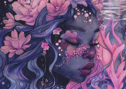 Mermaid (Small) counted cross stitch pattern by PassyArt