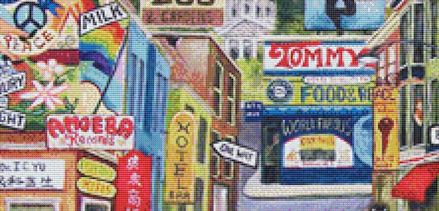 San Francisco Medley counted cross stitch pattern by Gwendolyn McShepard/Ansada Art Licensing Group, LLC