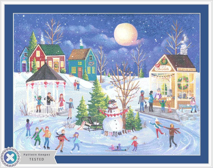 Whilrwind Roundabout counted cross stitch pattern by Kim Leo licensed by JMS Art Licensing