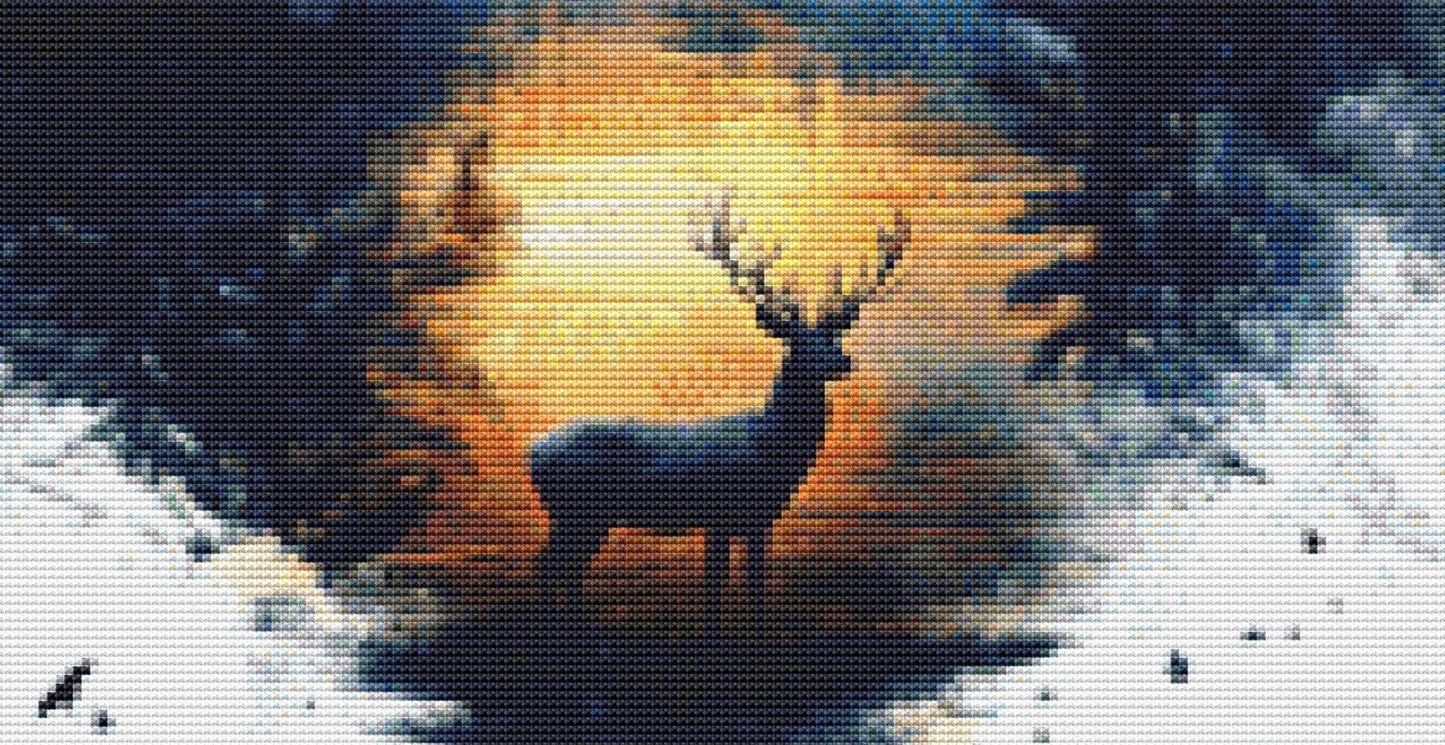 At Sunset the Mystery Emerges counted cross stitch pattern by Eder Jose Rosa