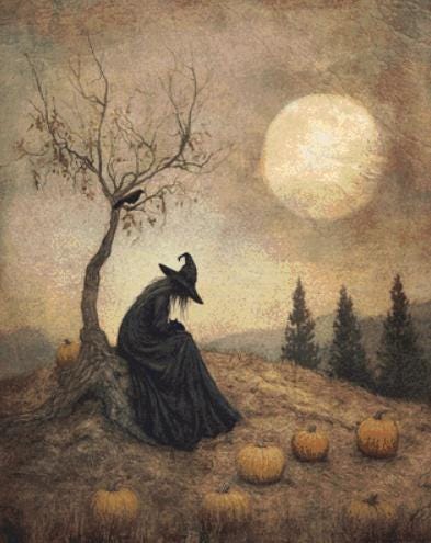 Witch counted cross stitch pattern by Tammy L. Gross