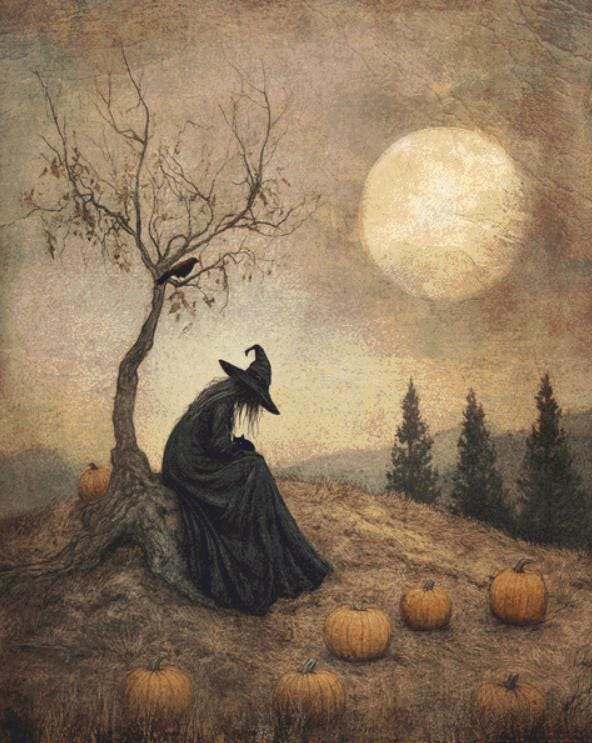 Witch (Max Size/Color) counted cross stitch pattern by Tammy L. Gross