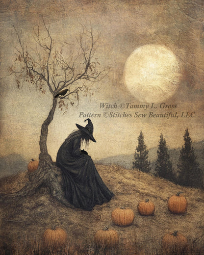 Witch (Small) counted cross stitch pattern by Tammy L. Gross