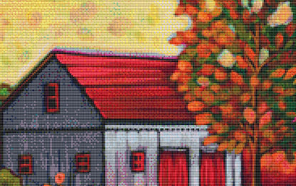 A Bright Sunflower Day counted cross stitch pattern by Peggy Davis/Porterfields Fine Art Licensing