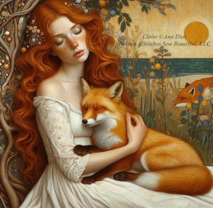 Claire counted cross stitch pattern by Ana Dias