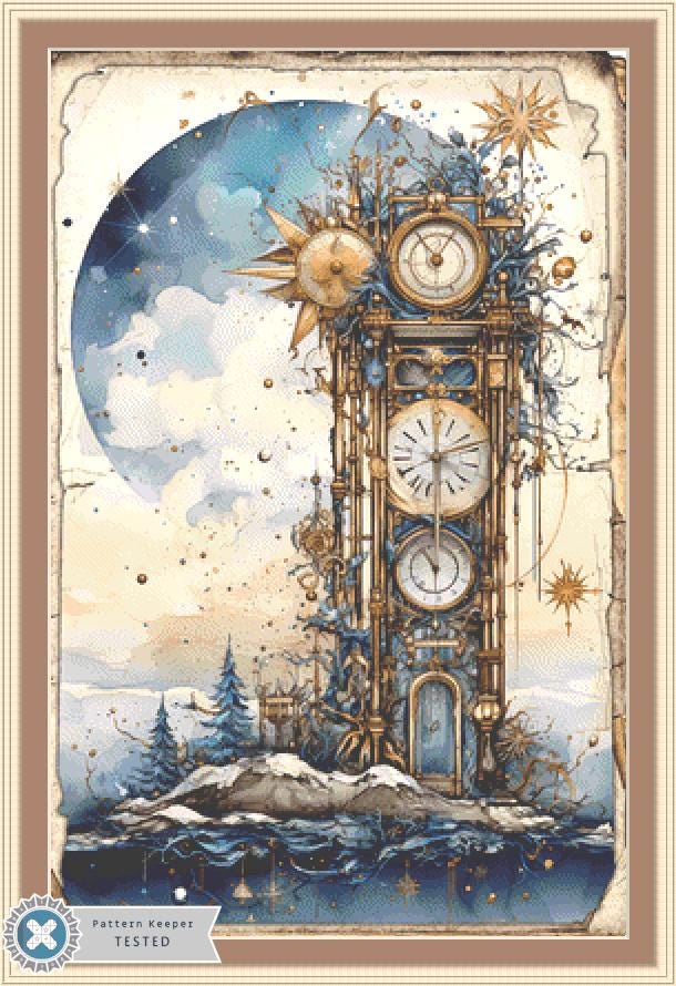 Zodiac - Aquarius 2 counted cross stitch pattern by Sharm Studio