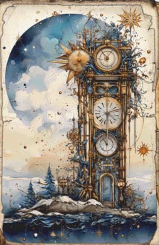 Zodiac - Aquarius 2 counted cross stitch pattern by Sharm Studio