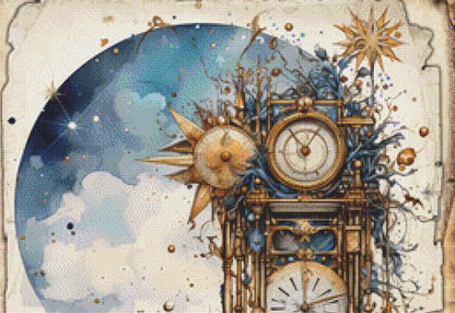 Zodiac - Aquarius 2 counted cross stitch pattern by Sharm Studio