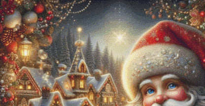 Santa and The North Pole counted cross stitch pattern by Eder Jose Rosa