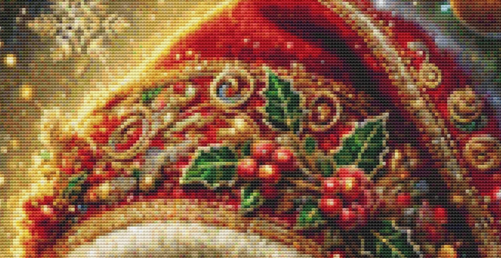 Kris Kringle counted cross stitch pattern by Eder Jose Rosa