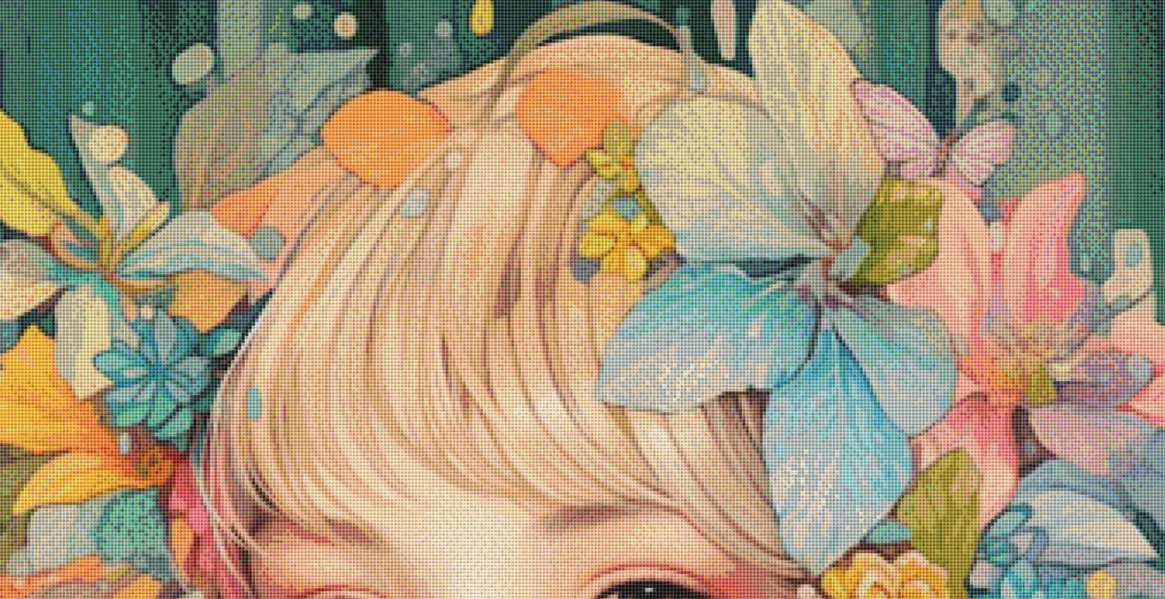 Pastel Girl counted cross stitch pattern by PassyArt