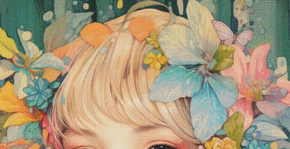 Pastel Girl counted cross stitch pattern by PassyArt