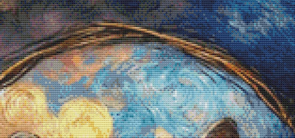 Harmony in Hues Cat, Dog, and Rabbit counted cross stitch pattern by World of Love Hearts/Adrian G. Eyre