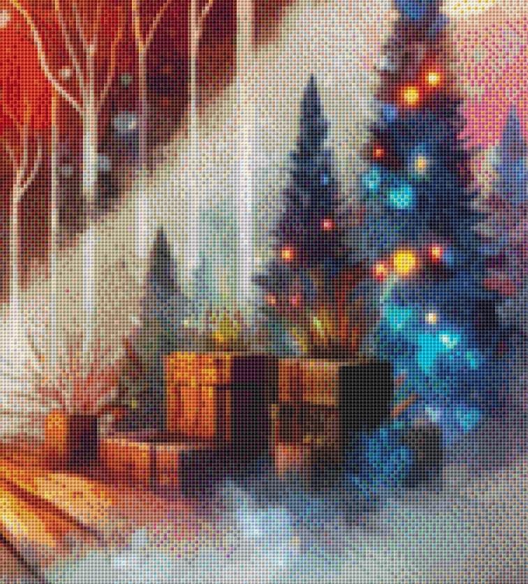 Cozy Winter Night counted cross stitch pattern by World of Love Hearts/Adrian G. Eyre