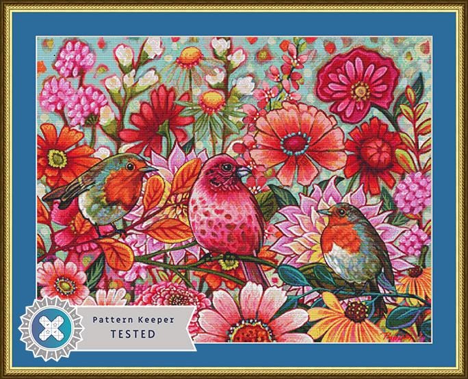 Center of Attention counted cross sttich pattern by Peggy Davis/Porterfields Fine Art Licensing