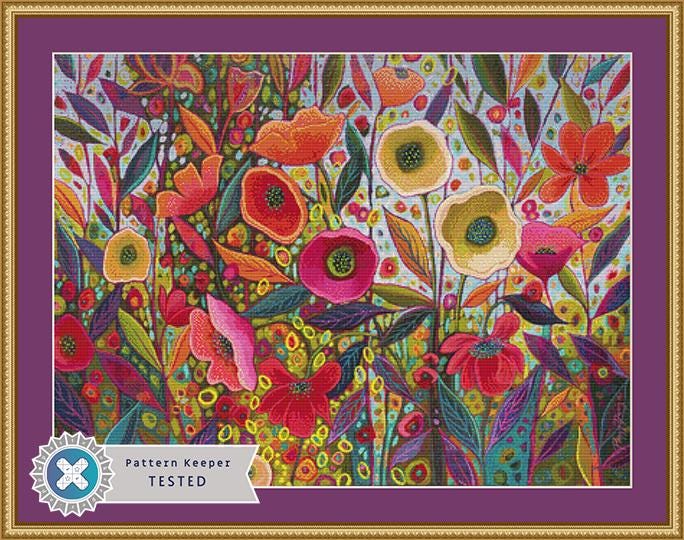 Extravaganza counted cross stitch pattern by Peggy Davis/Porterfields Fine Art Licensing