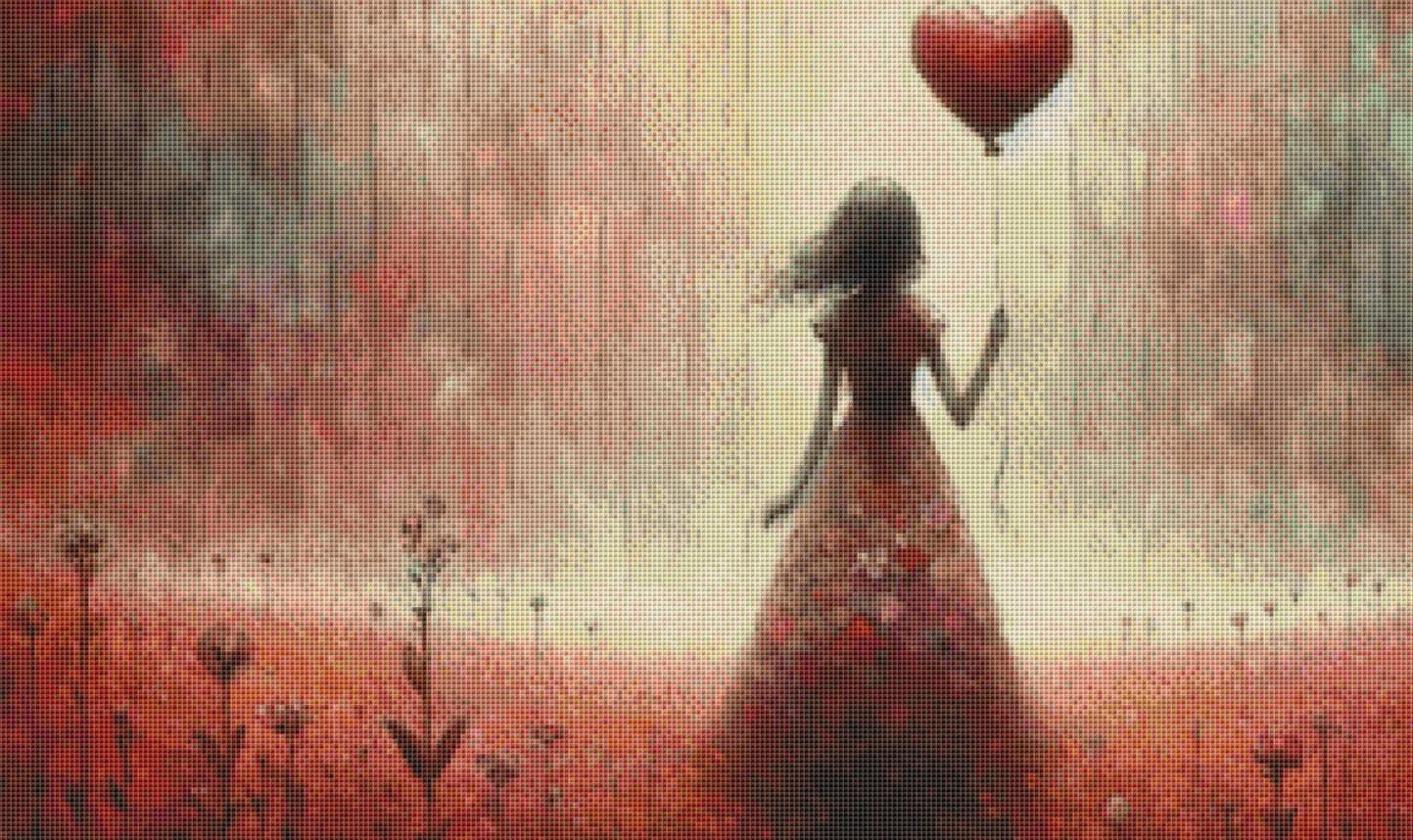 My Lonesome Valentine counted cross stitch pattern by World of Love Hearts/Adrian G. Eyre