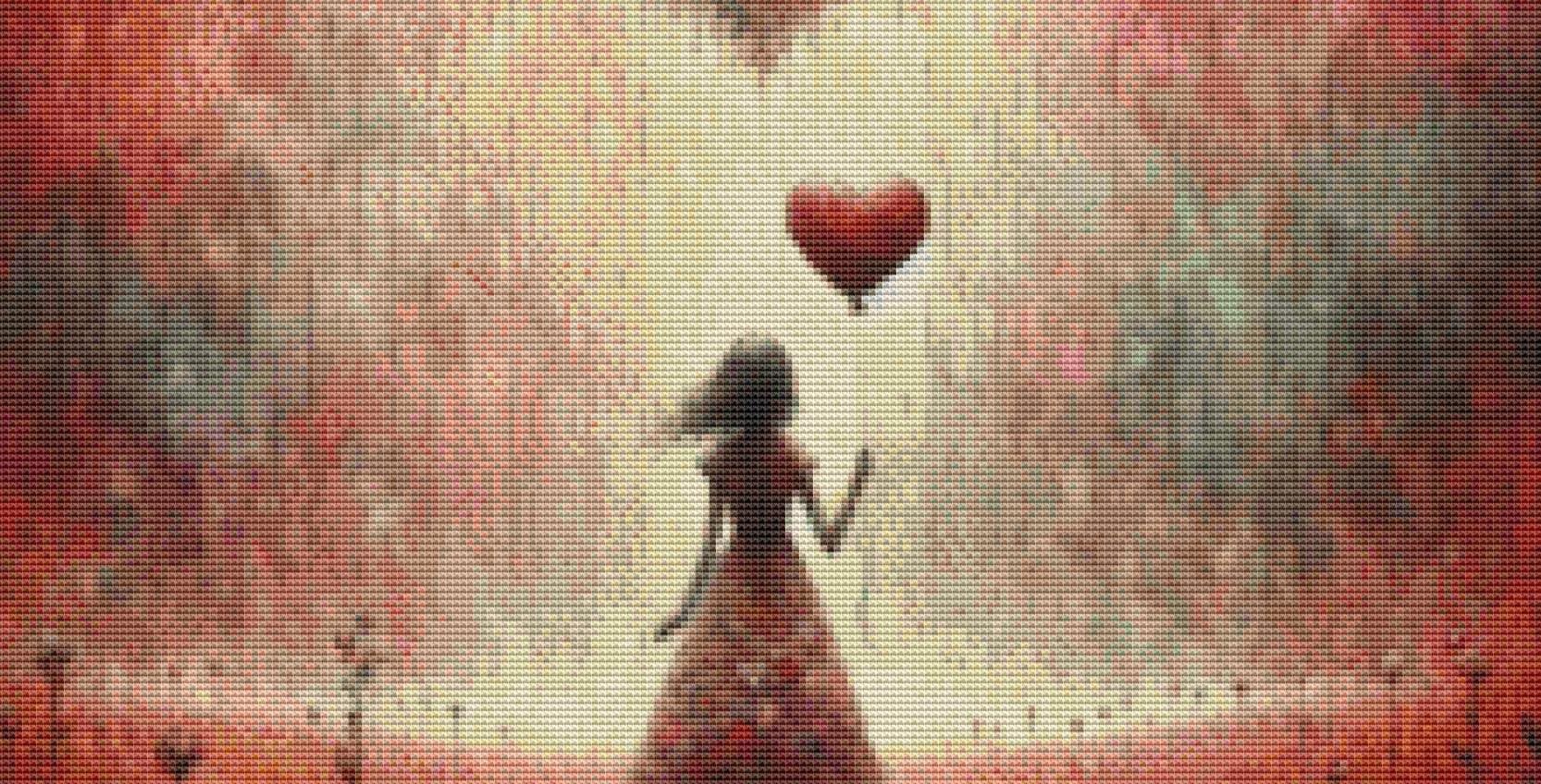 My Lonesome Valentine (Small) counted cross stitch pattern by World of Love Hearts/Adrian G. Eyre