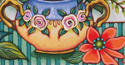 Kitschy Birds 1 counted cross stitch pattern by Peggy Davis/Porterfields Fine Art Licensing