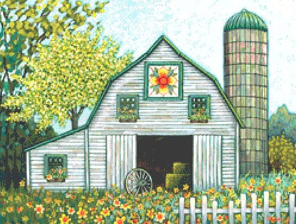 Daffodil Farm (Small) counted cross stitch pattern by Peggy Davis/Porterfields Fine Art Licensing
