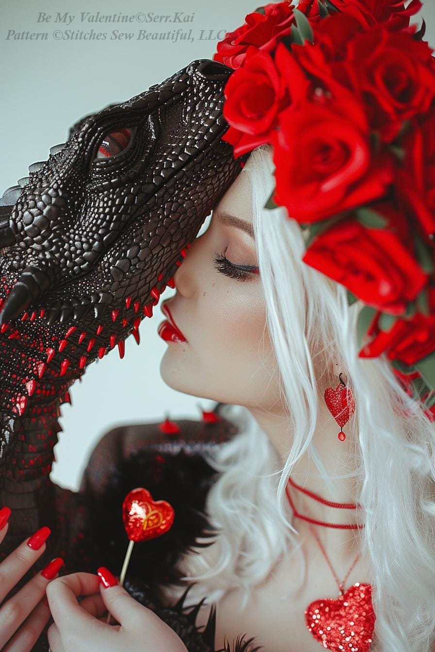 Be My Valentine counted cross stitch pattern by Serr.Kai