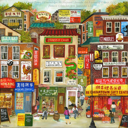 China Town (Max Size/Color) counted cross stitch pattern by Gwendolyn McShepard/Ansada Art Licensing Group, LLC