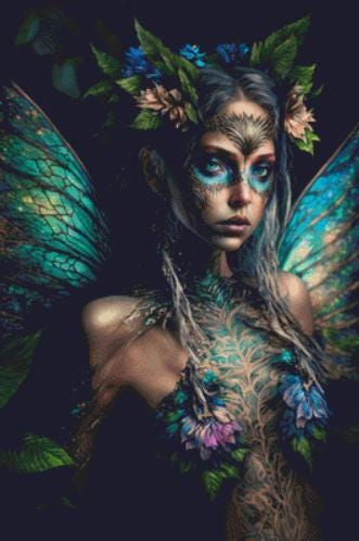 Bodypaint Contest counted cross stitch pattern by FaiRYTaiLS