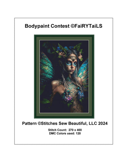 Bodypaint Contest counted cross stitch pattern by FaiRYTaiLS