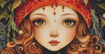 Yule Goddess No. 4 counted cross stitch pattern by DutchLadyMysticArt