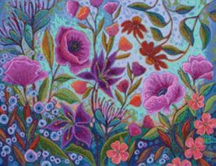 A Colorful Conversation (Small) counted cross stitch pattern by Peggy Davis/Porterfields Fine Art Licensing