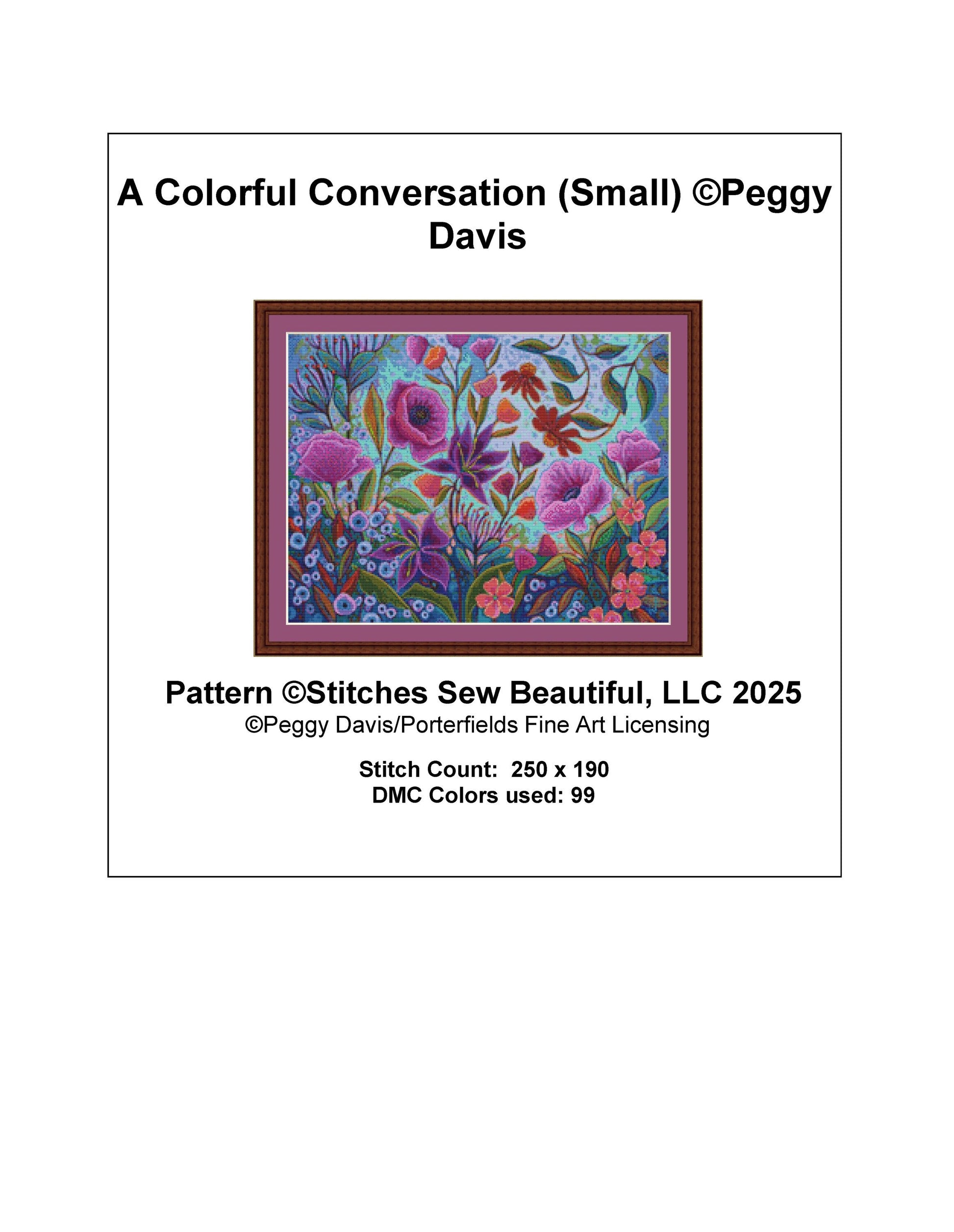 A Colorful Conversation (Small) counted cross stitch pattern by Peggy Davis/Porterfields Fine Art Licensing