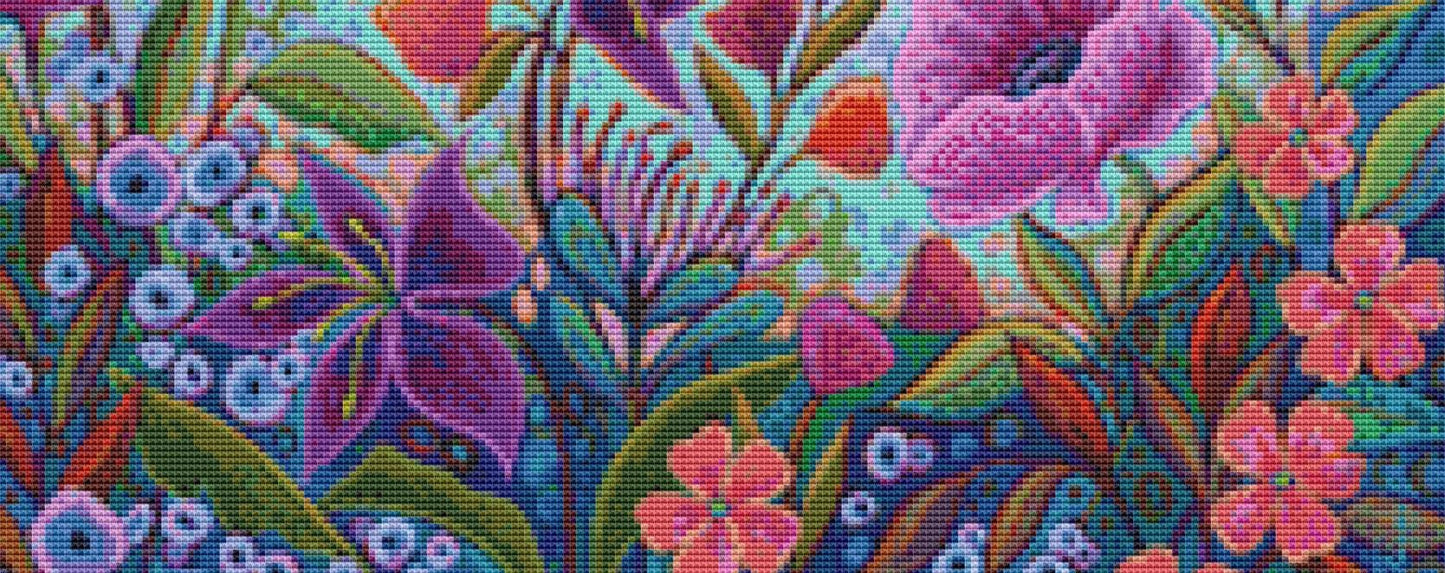 A Colorful Conversation (Small) counted cross stitch pattern by Peggy Davis/Porterfields Fine Art Licensing