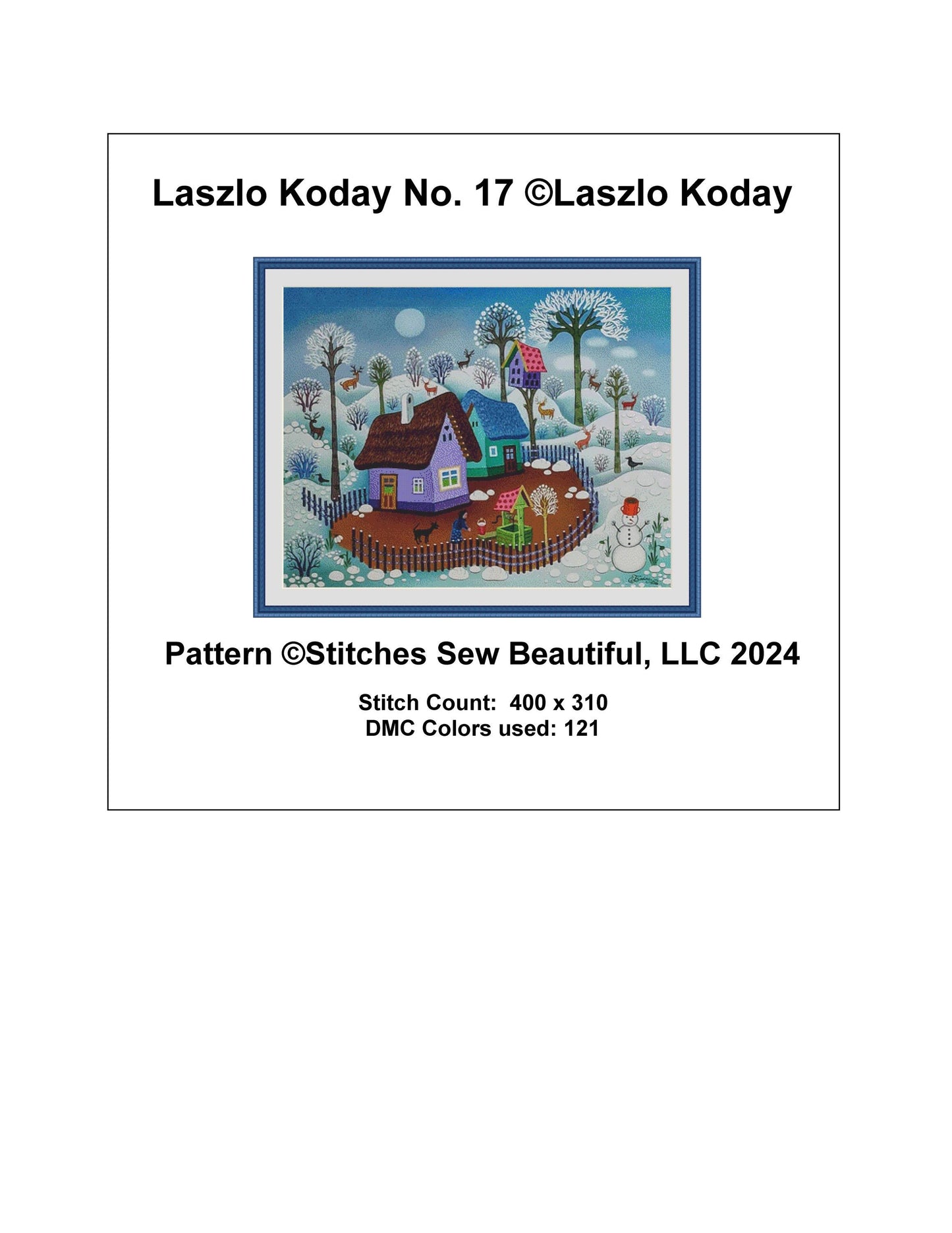 Laszlo Koday No. 17 counted cross stitch pattern by Laszlo Koday