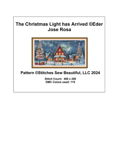 The Christmas Light has Arrived counted cross stitch pattern by Eder Jose Rosa
