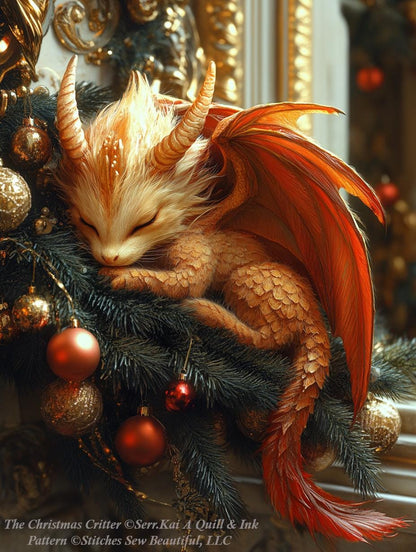 The Christmas Critter counted cross stitch pattern by Serr.Kai A Quill & Ink