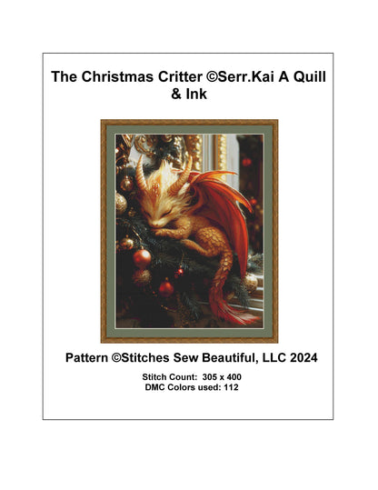 The Christmas Critter counted cross stitch pattern by Serr.Kai A Quill & Ink